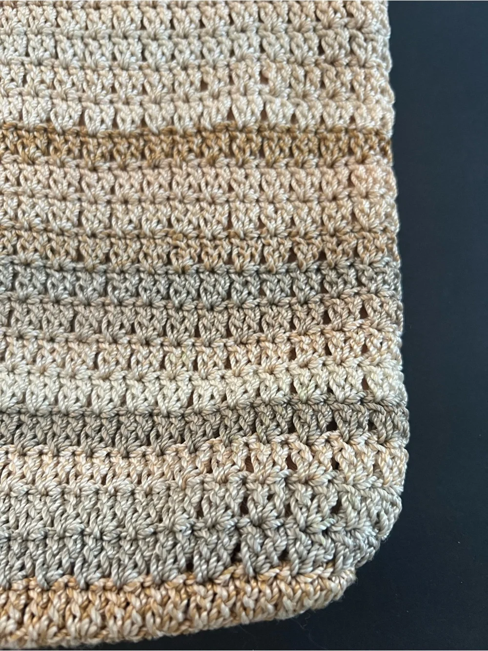 The Sak Neutral StripesCrochet Crossbody Bag
